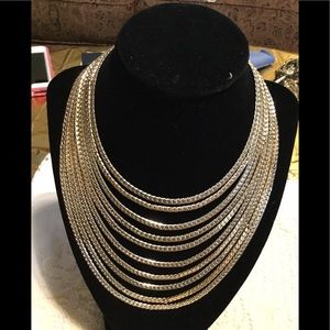 Multi length gold necklace